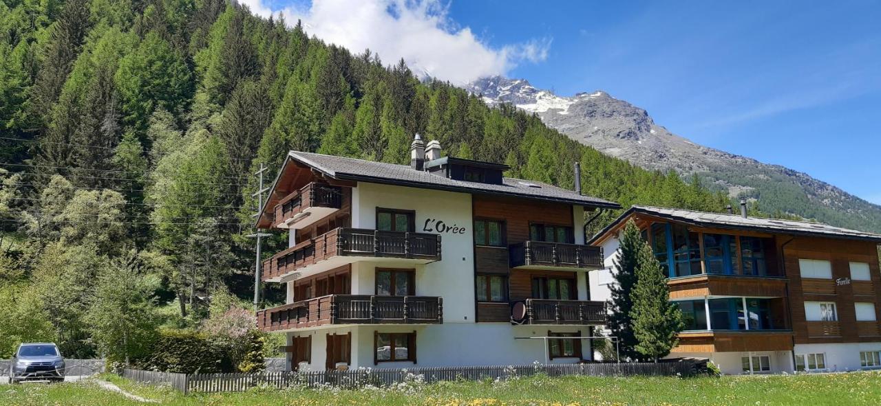 Free Cable Car & Bus In The Summer Haus L'Oree Saas-Grund Exterior photo